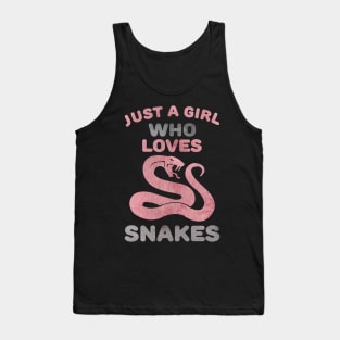 Just a Girl who loves Snakes for women Tank Top